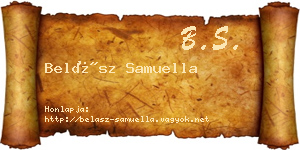 Belász Samuella névjegykártya